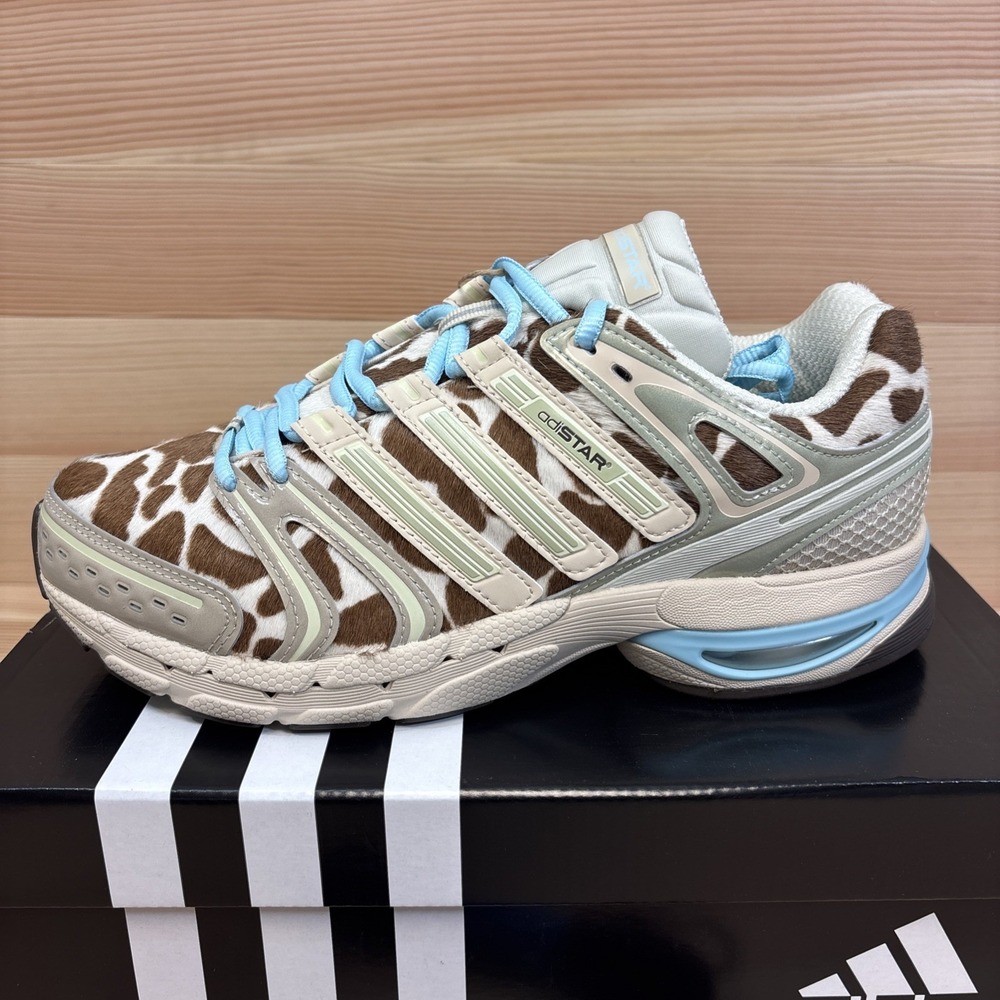 Adidas Adistar Giraffe Animal Print Low Top Lace-Up Sneakers KI4206 Woman's 8